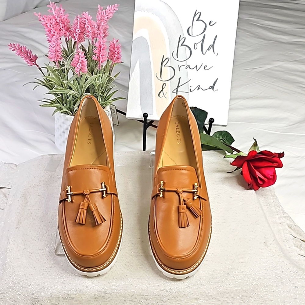 Talbots Leather Slip On Loafer Elegant Wear Office Wear Career Business Casual